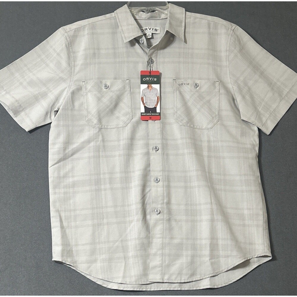 Orvis Classic Collection Button Up Outdoor Shirt Pockets Grey Sz M
